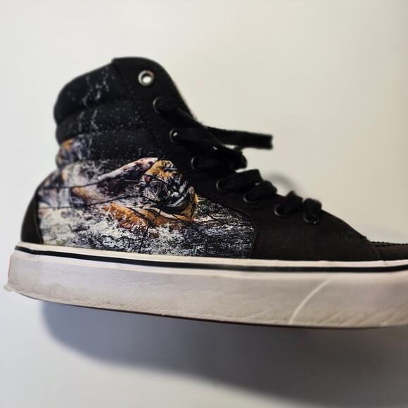 Vans Comfycush Sk8 Hi Discovery Project Tigers Black Mens 9.0 Womens 10.5 - Picture 6 of 9